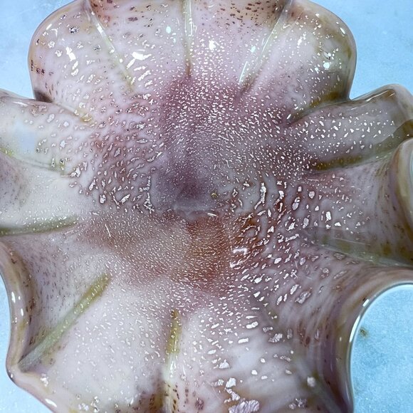 Vtg Murano Genuine Venetian Glass Cased Sommerso Silver Bullicante Aventurine - Picture 5 of 9